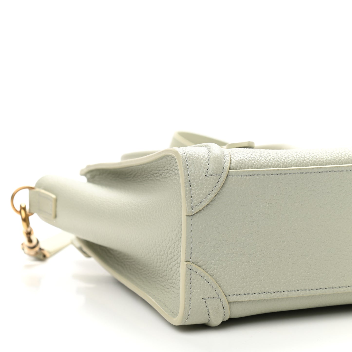 Drummed Calfskin Nano Luggage Vert D'eau