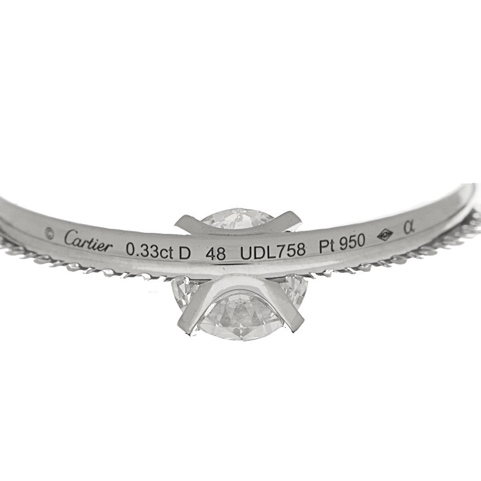 Cartier Platinum Diamond .33ct Etincelle De Cartier Solitaire Engagement Ring 48 4.5 5 of 5
