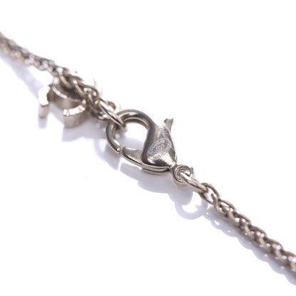 Chanel Gripoix Poured Glass Crystal CC Pendant Necklace Black Gold 6 of 7