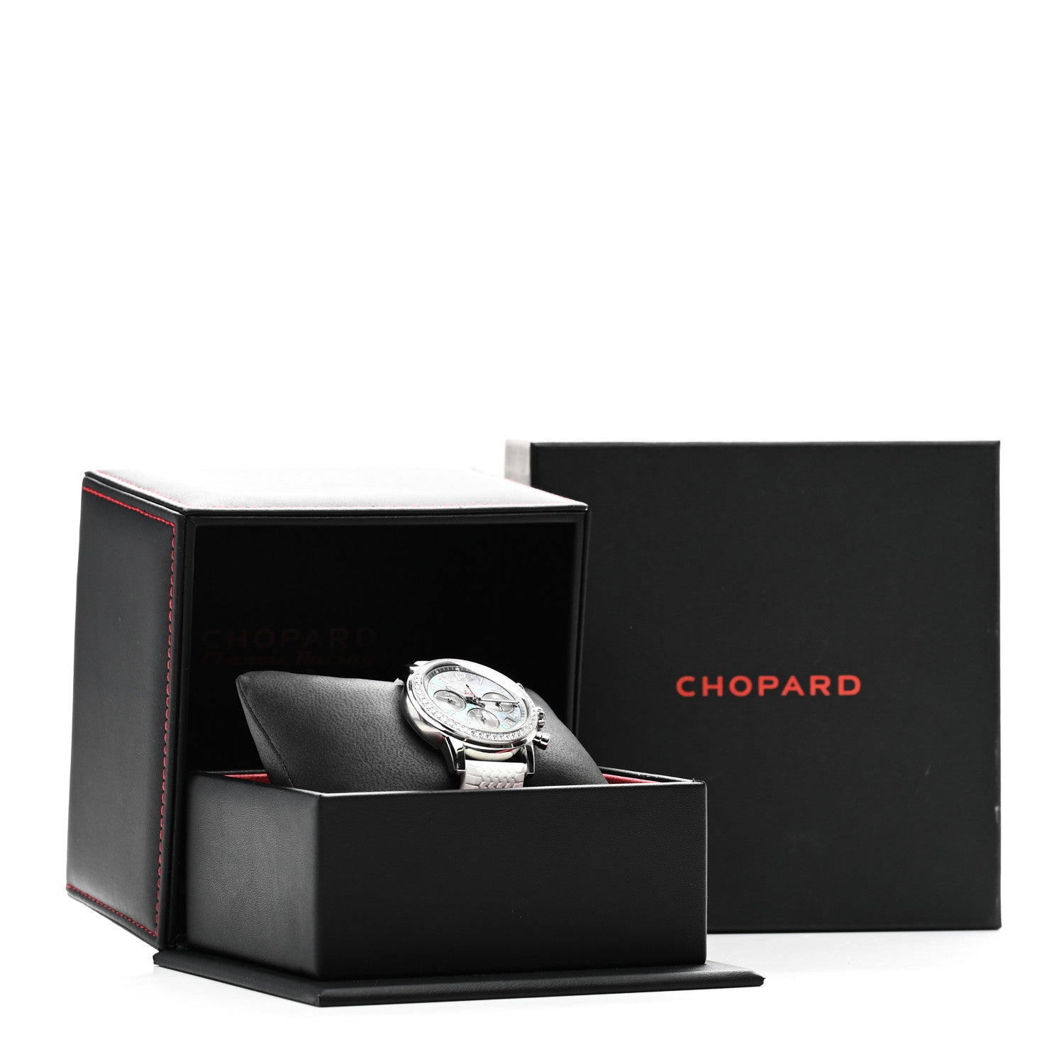 Chopard Stainless Steel Rubber Diamond Bezel Black Mother of Pearl 39mm Mille Miglia Race Edition Chronograph Automatic Watch 6 of 6
