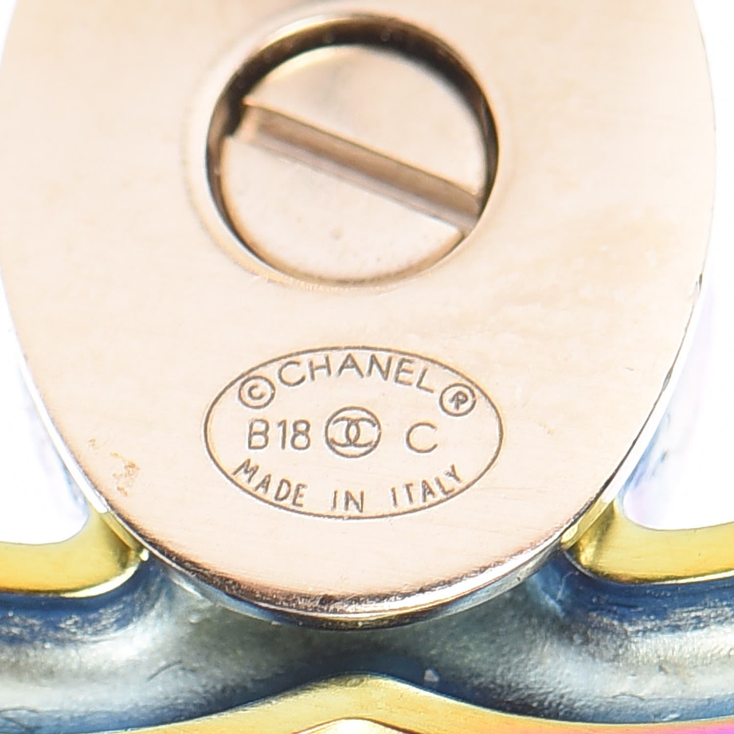 Chanel Metal CC Turnlock Interchangeable Earrings Gold 6 of 7
