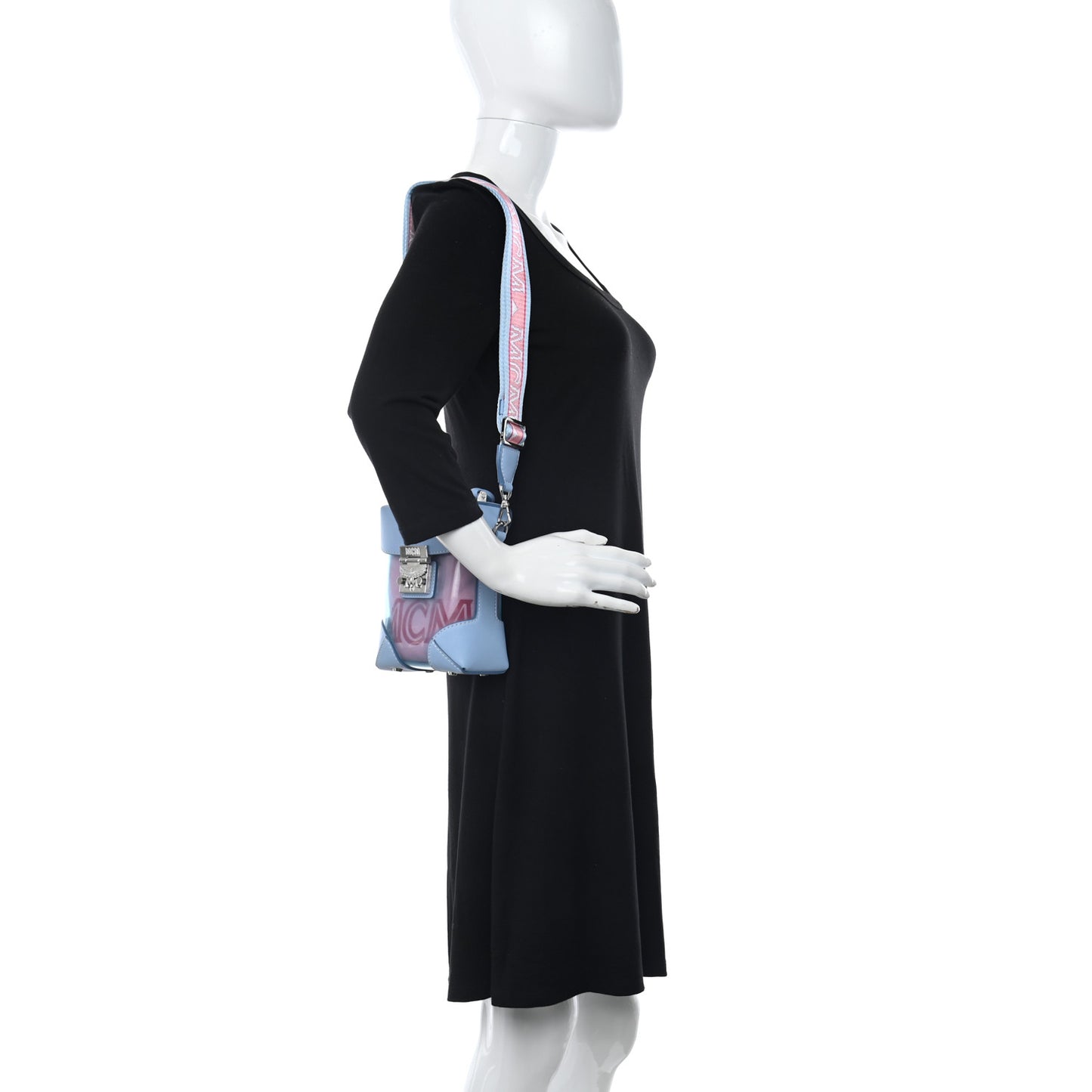 Transparent Mini Berlin Crossbody Hologram Blue Bell