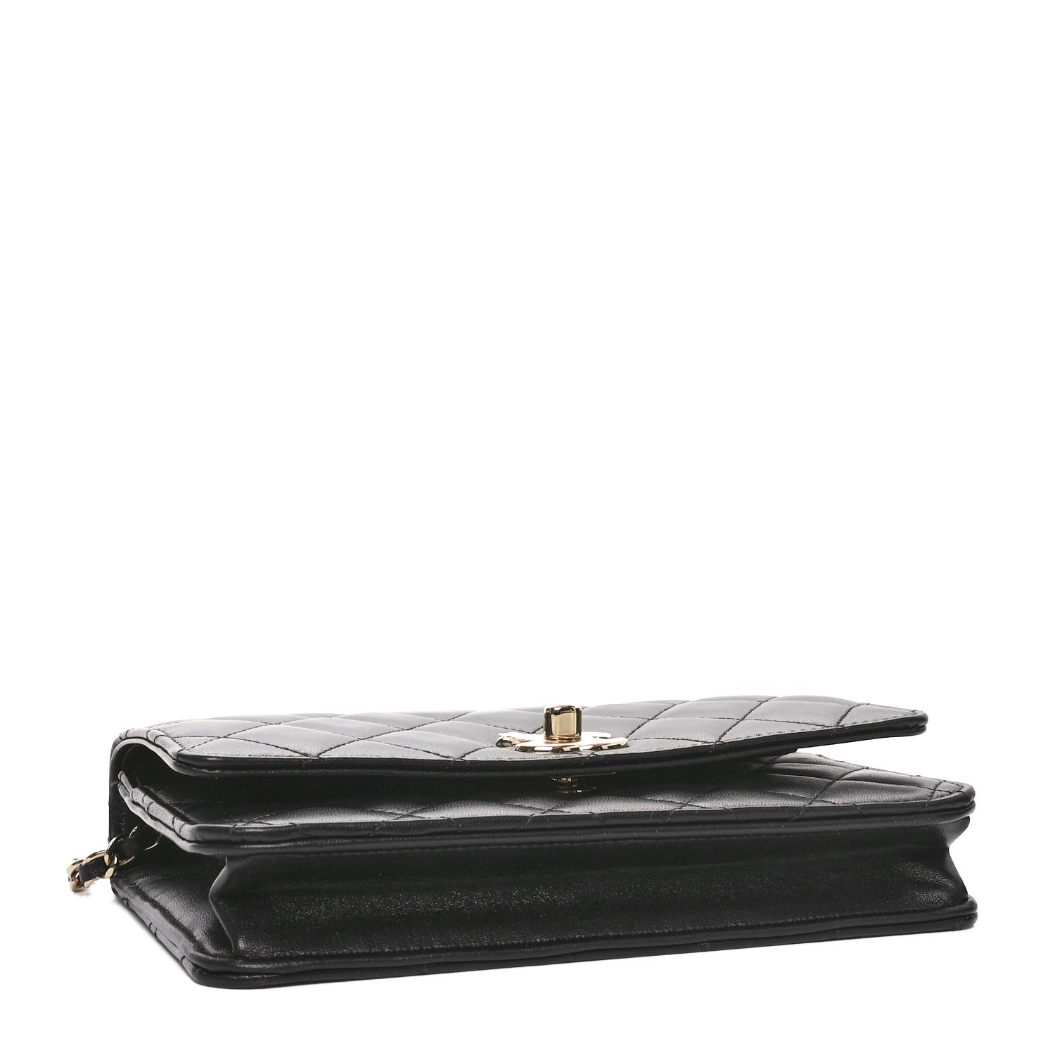 Chanel Lambskin Quilted Trendy CC Wallet On Chain WOC Black 4 of 12