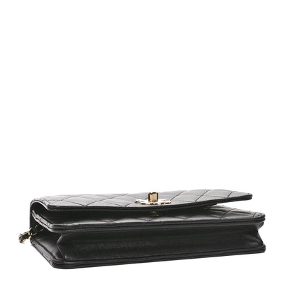 Chanel Lambskin Quilted Trendy CC Wallet On Chain WOC Black 4 of 12