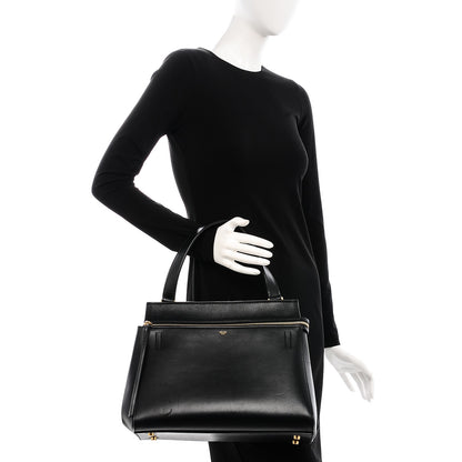 Celine Palmelato Calfskin Medium Edge Shoulder Bag Black 2 of 6