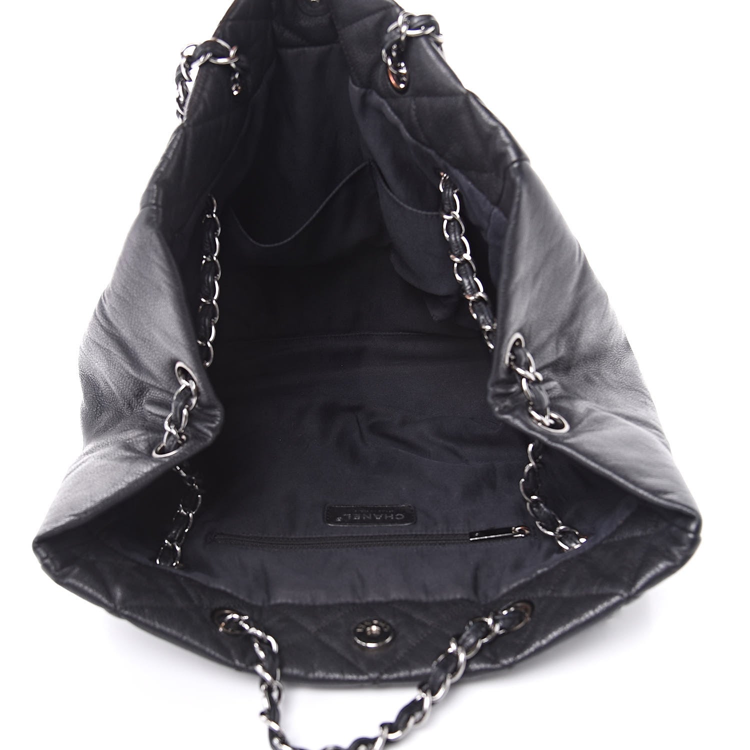 Chanel Soft Caviar Quilted Large Cells Tote Black 5 of 13
