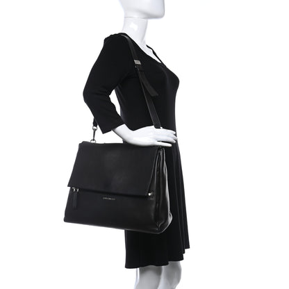 Givenchy Waxy Grained Calfskin Medium Pandora Pure Flap Bag Black 2 of 13