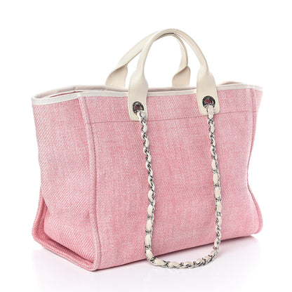 Chanel Canvas Large Deauville Tote Pink 3 of 10