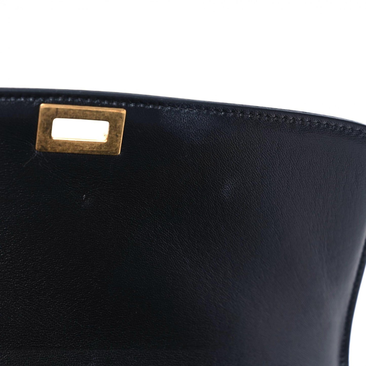 Box Calfskin Medium Classic Box Flap Bag Black