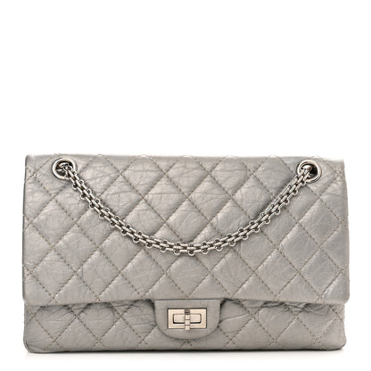 Chanel Metallic Aged Calfskin Quilted 2.55 Reissue 226 Flap Silver 1 of 16