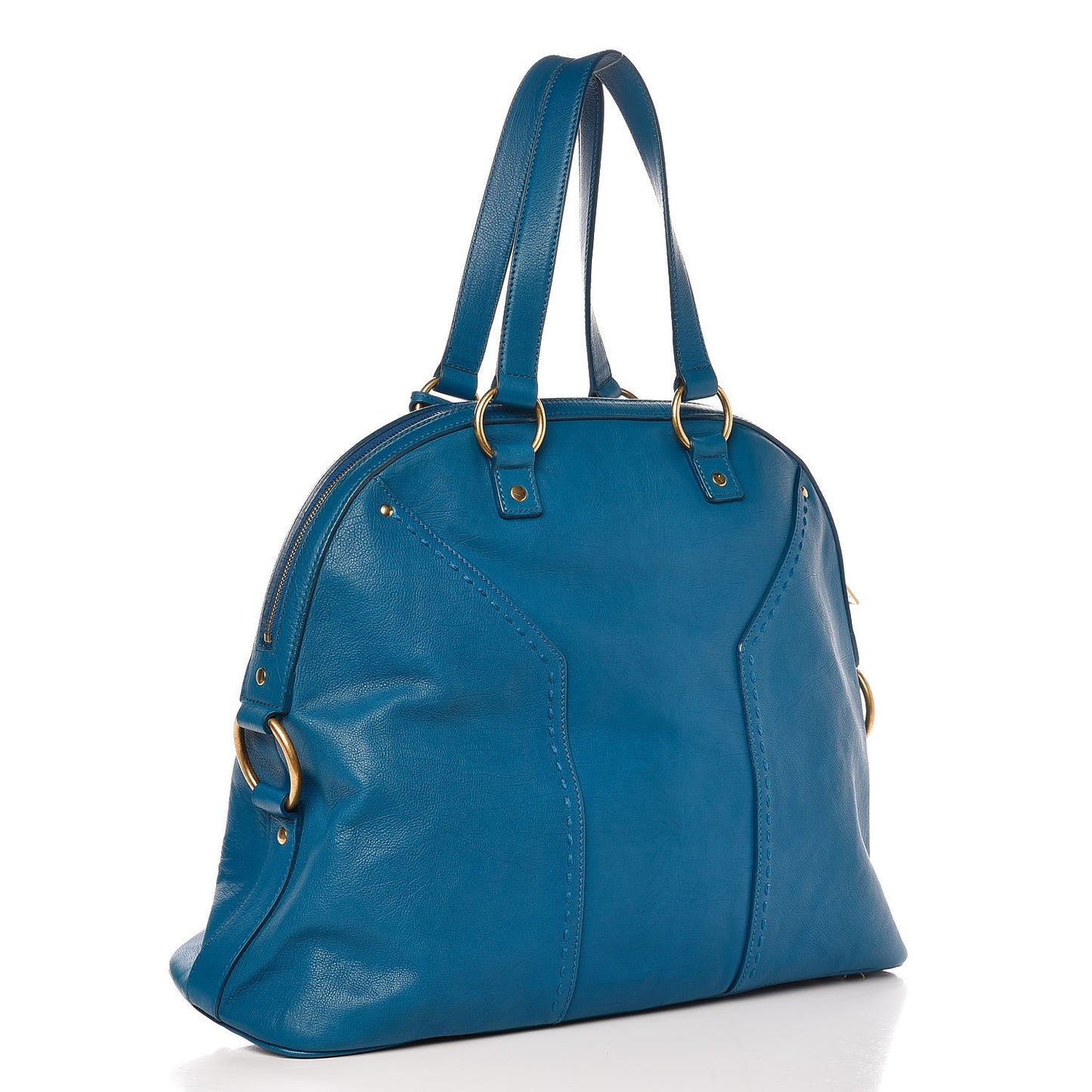 Calfskin Oversized Muse Turquoise