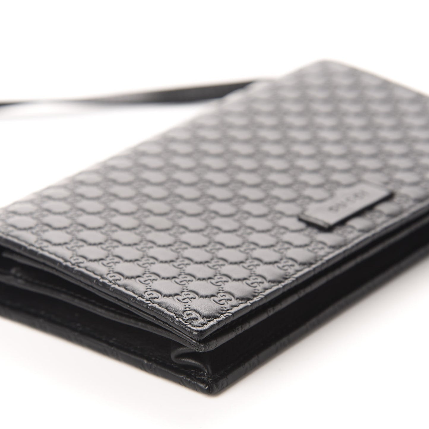 Microguccissima Crossbody Wallet Black
