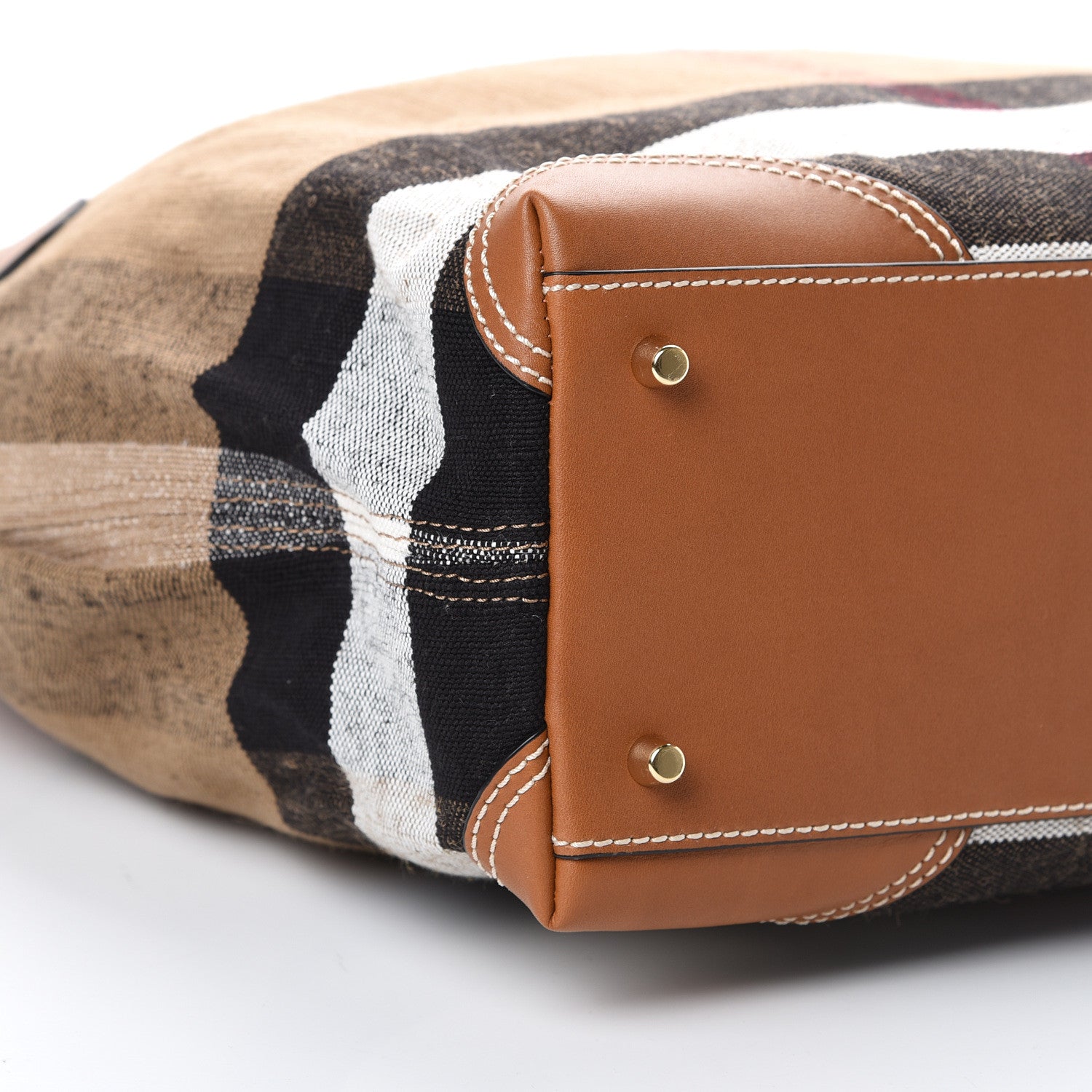 Burberry Canvas Mega Check Medium Maidstone Saddle Brown 9 of 10