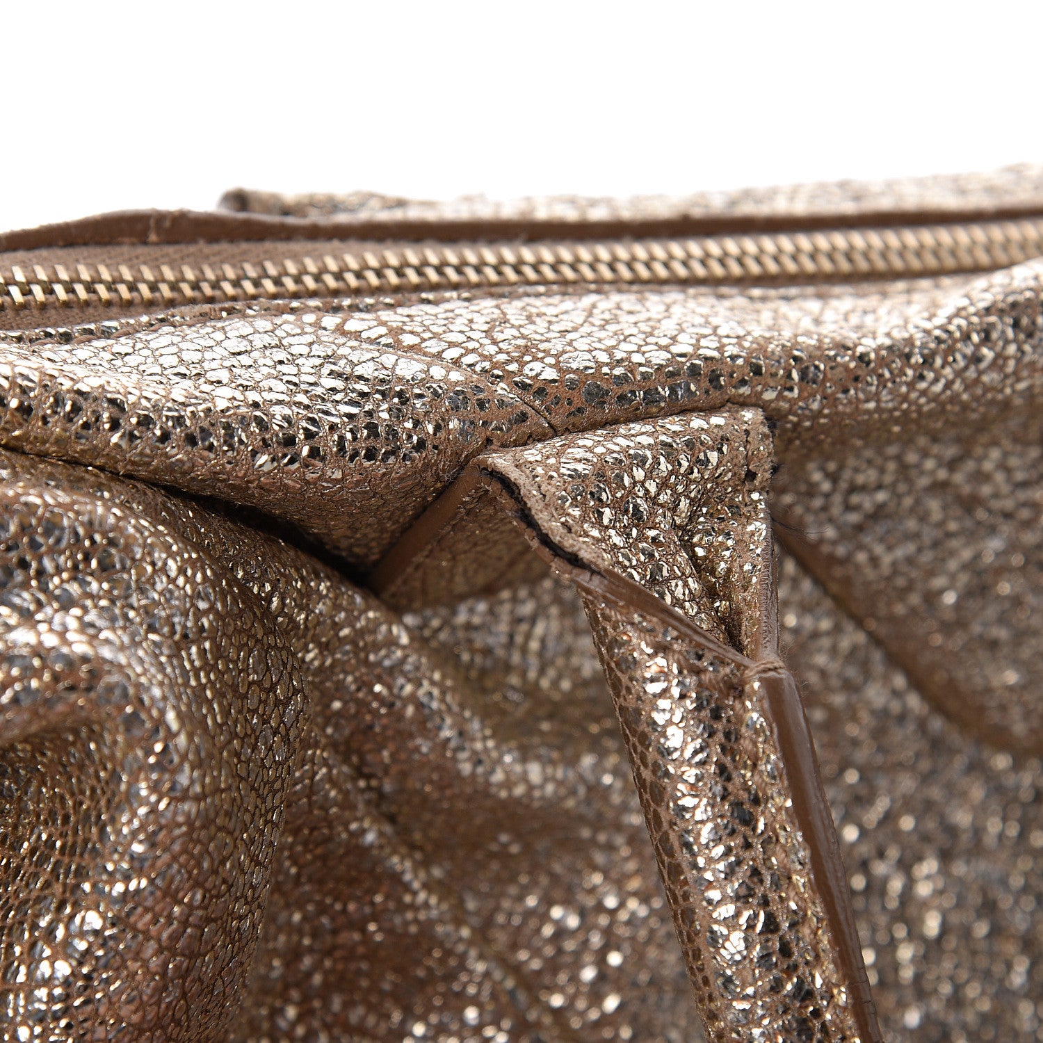 Saint Laurent Volcano Crackled Calfskin Medium Easy Y Bag Gold 16 of 30