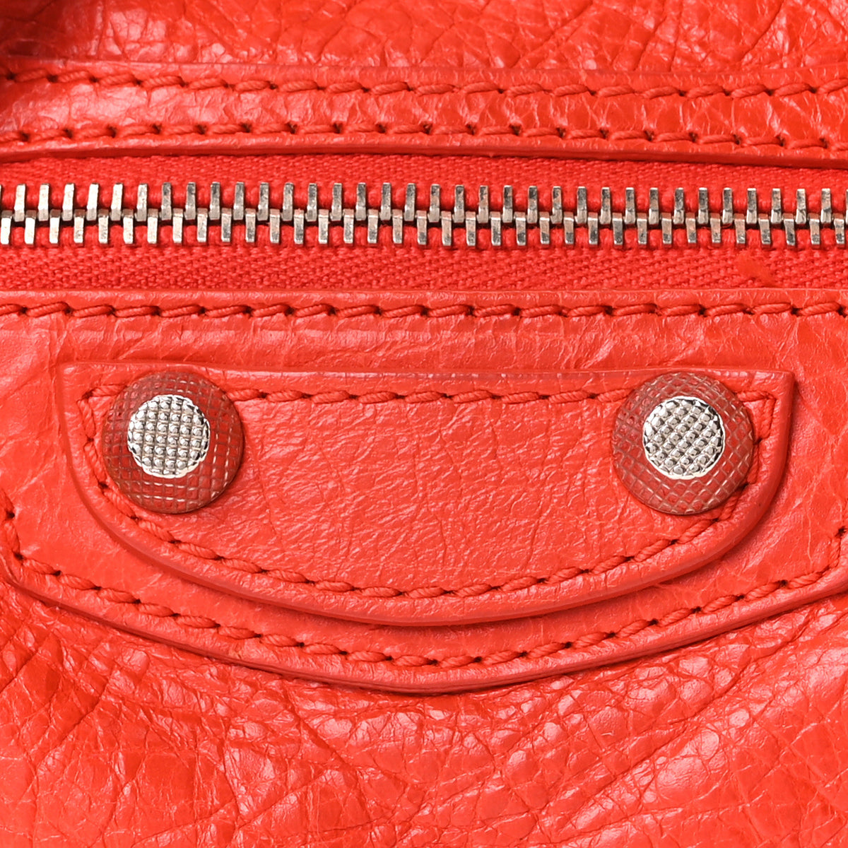 Balenciaga Agneau Giant 12 Silver Hardware Mini City Rouge Coquelicot Rouge Braise 9 of 11