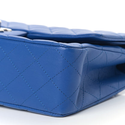 Chanel Lambskin Quilted Medium Double Flap Blue 9 of 14
