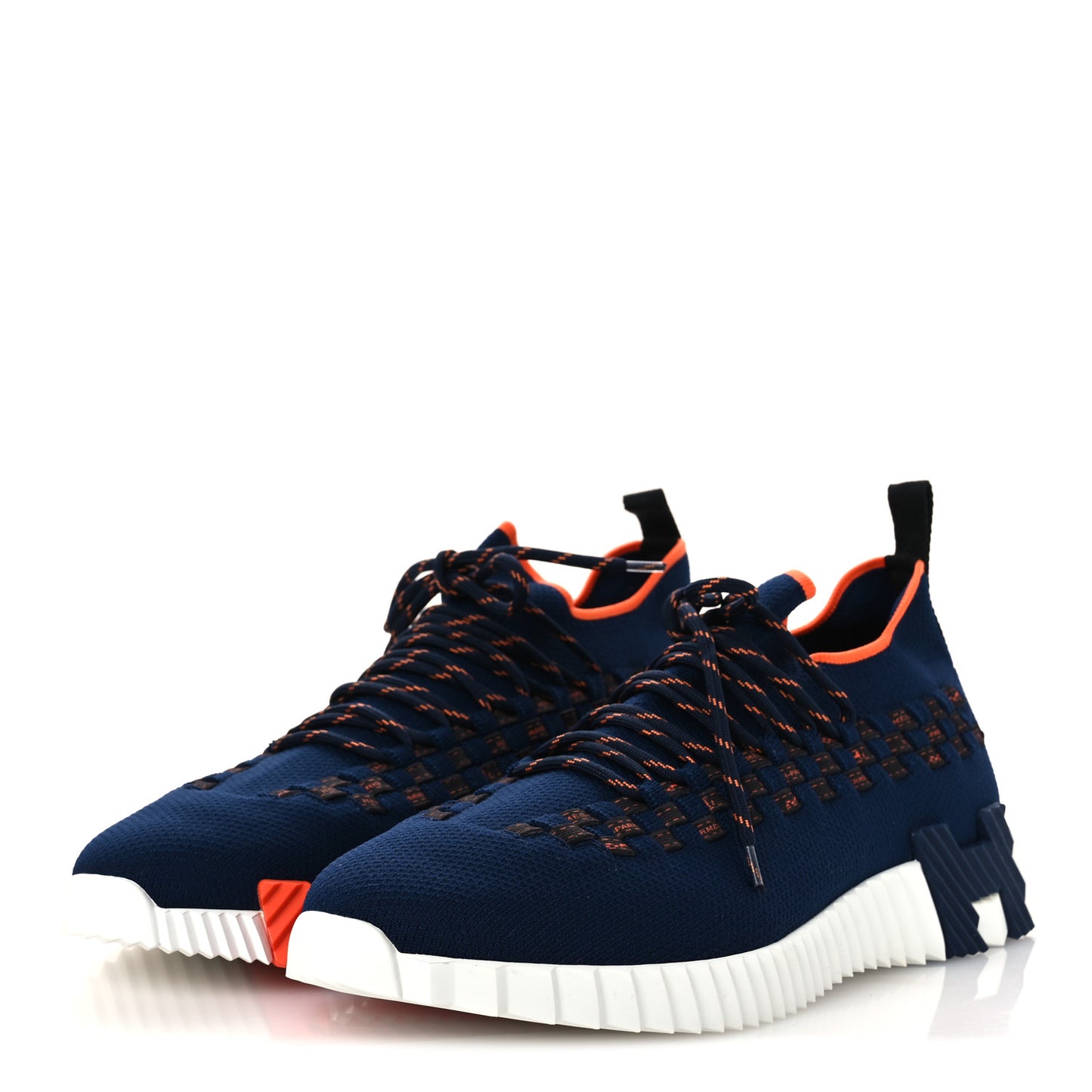 Knit Bolduc Mens Flex Sneakers 42.5 Marine Black