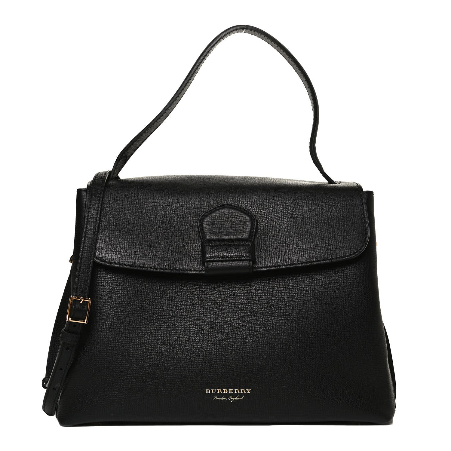 Burberry Derby Calfskin House Check Medium Camberley Black 1 of 13
