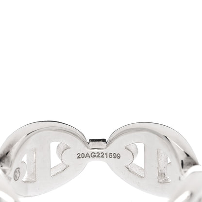 Hermes Sterling Silver PM Chaine d'Ancre Enchainee Band Ring 53 6.5 7 of 9