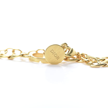 Christian Dior Metal CD Choker Necklace Gold 4 of 4