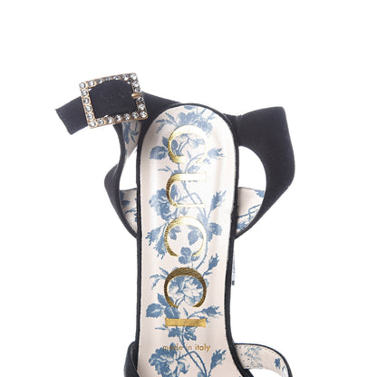 Gucci Suede Embellished Sandals 37 Black 8 of 11