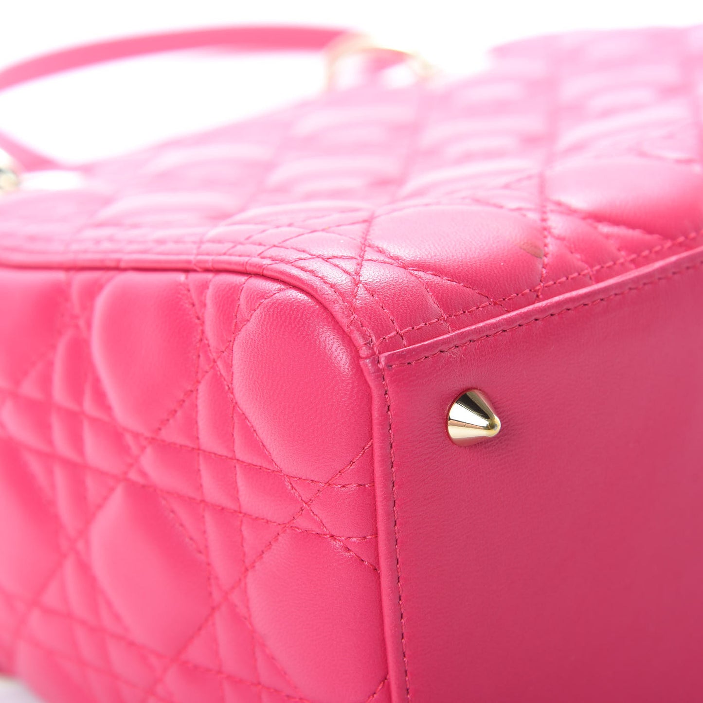 Lambskin Cannage Medium Lady Dior Pink