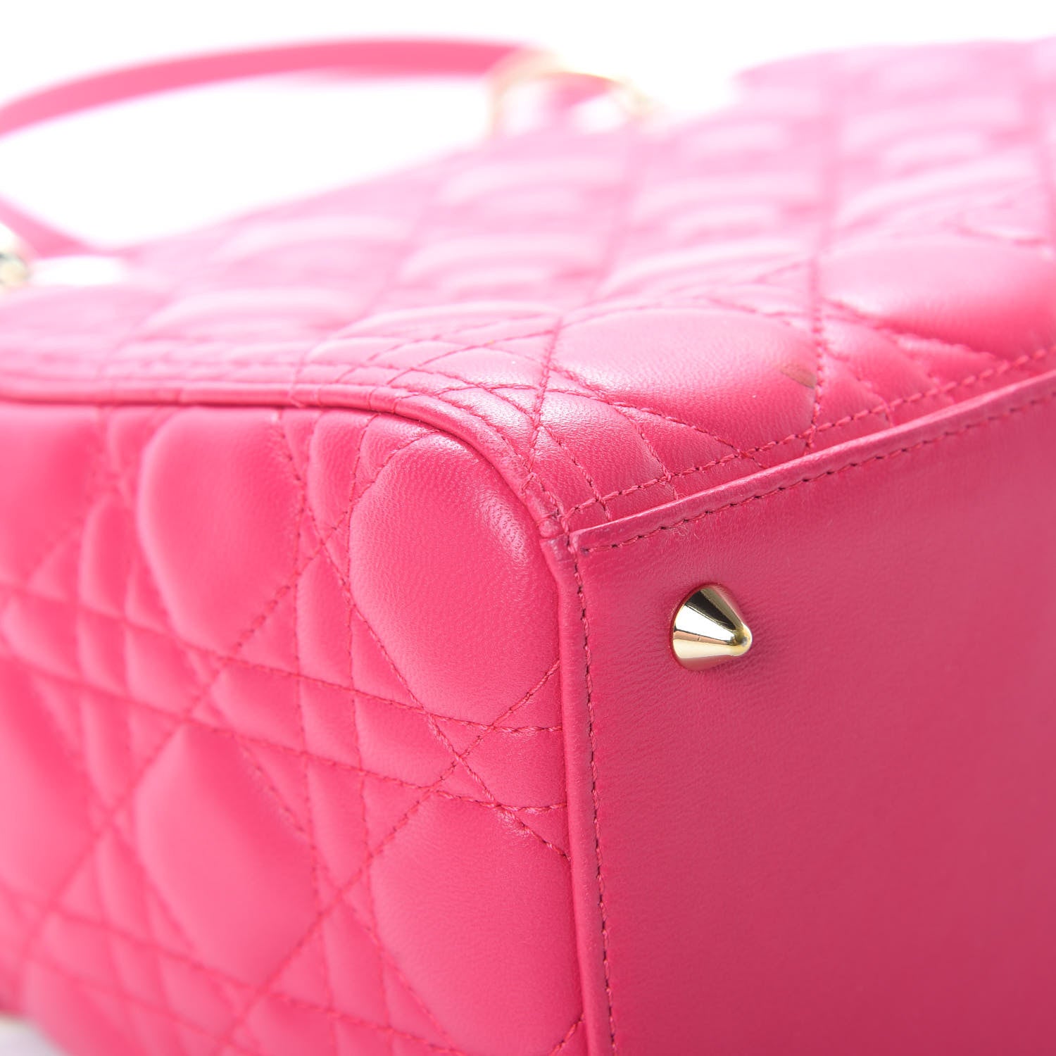 Christian Dior Lambskin Cannage Medium Lady Dior Pink 13 of 16