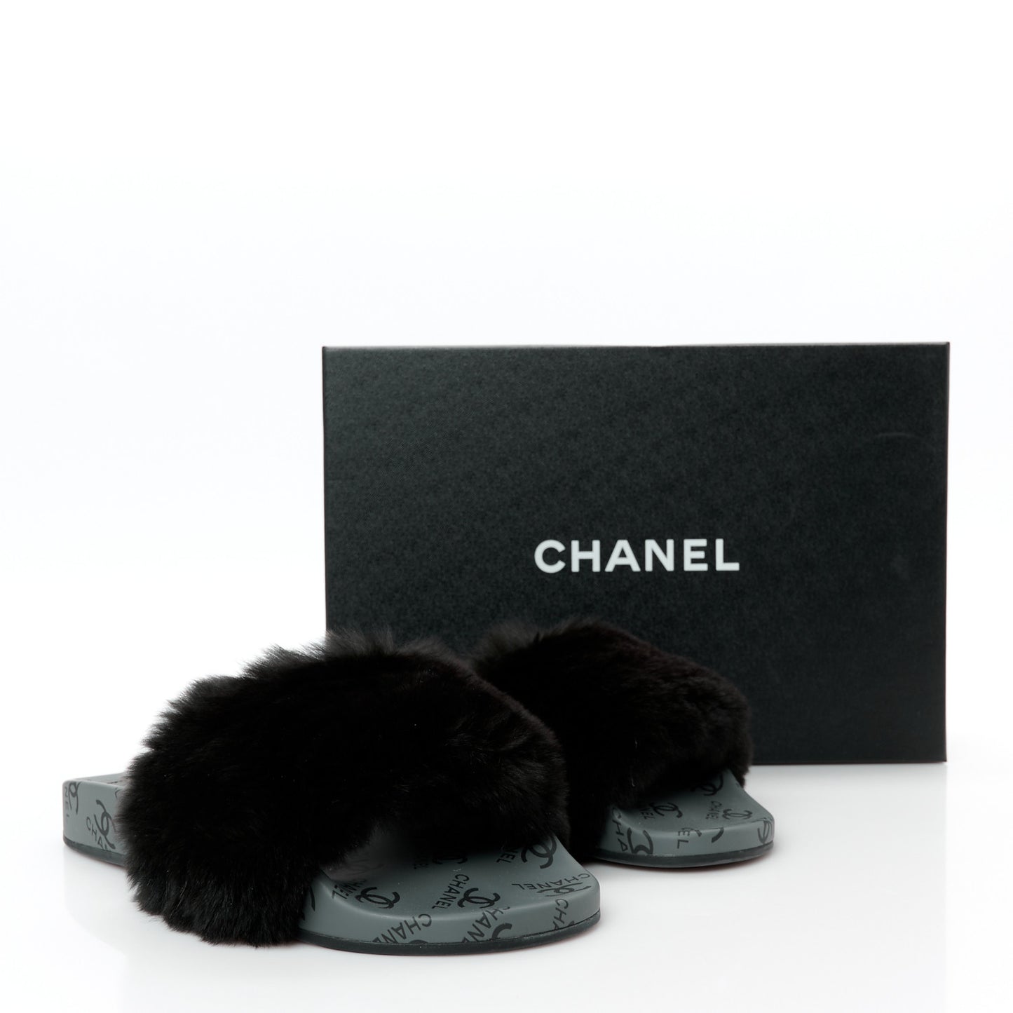 Orylag Rabbit Fur Mules 38 Black