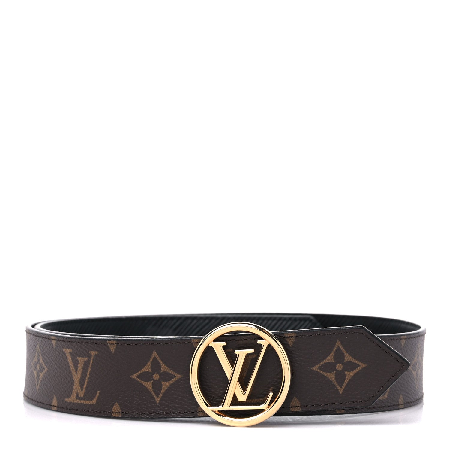 Louis Vuitton Monogram Epi 35mm LV Circle Reversible Belt 85 34 Black 1 of 6