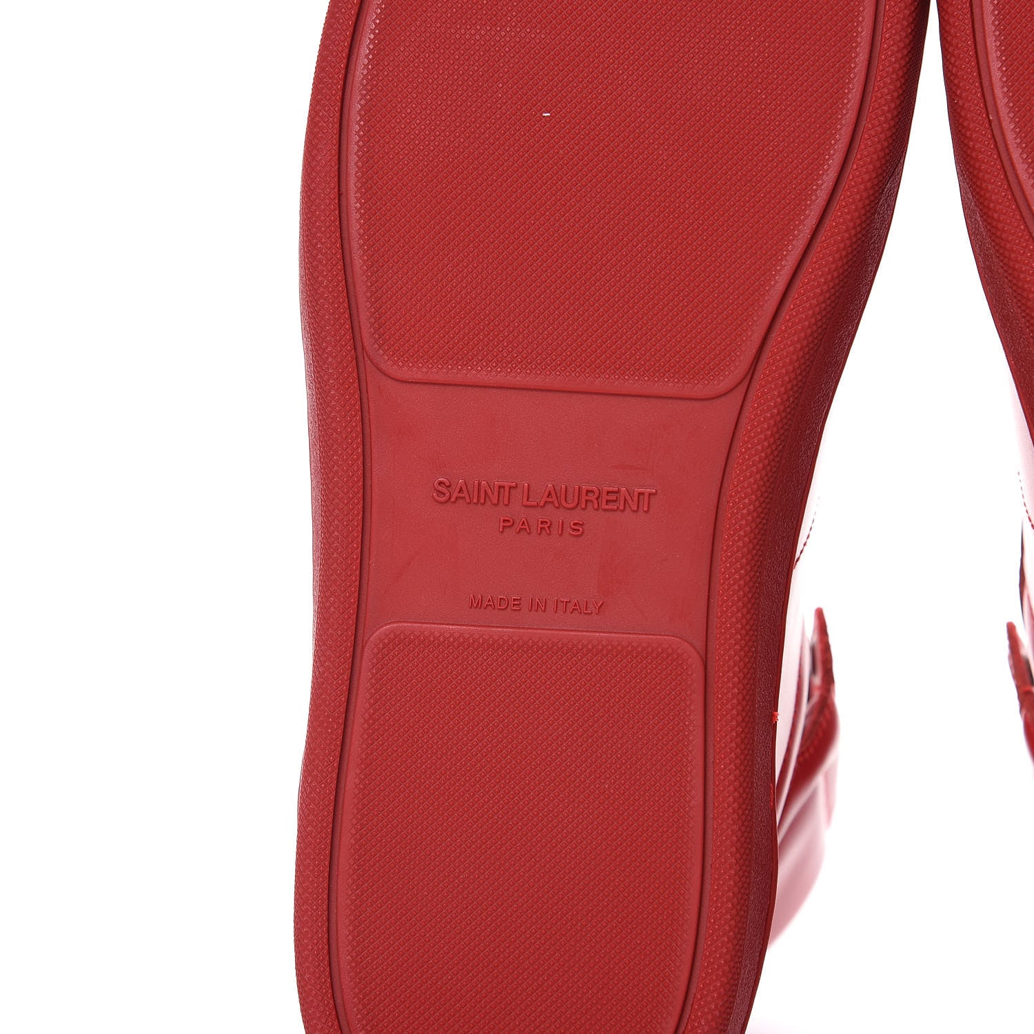 Saint Laurent Calfskin Mens Court Classic SL/01H High Top Sneakers 41 New Red 6 of 7