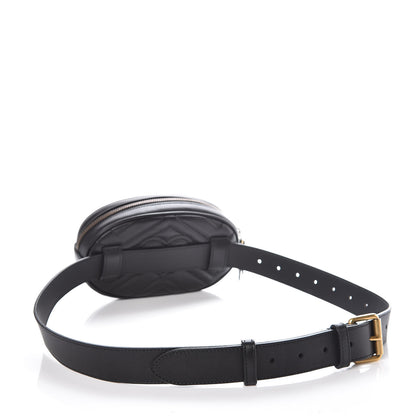 Gucci Calfskin Matelasse GG Marmont Belt Bag 95 38 Black 3 of 8