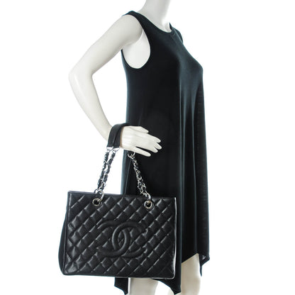 Chanel Caviar Quilted Grand Shopping Tote GST Black 2 of 7