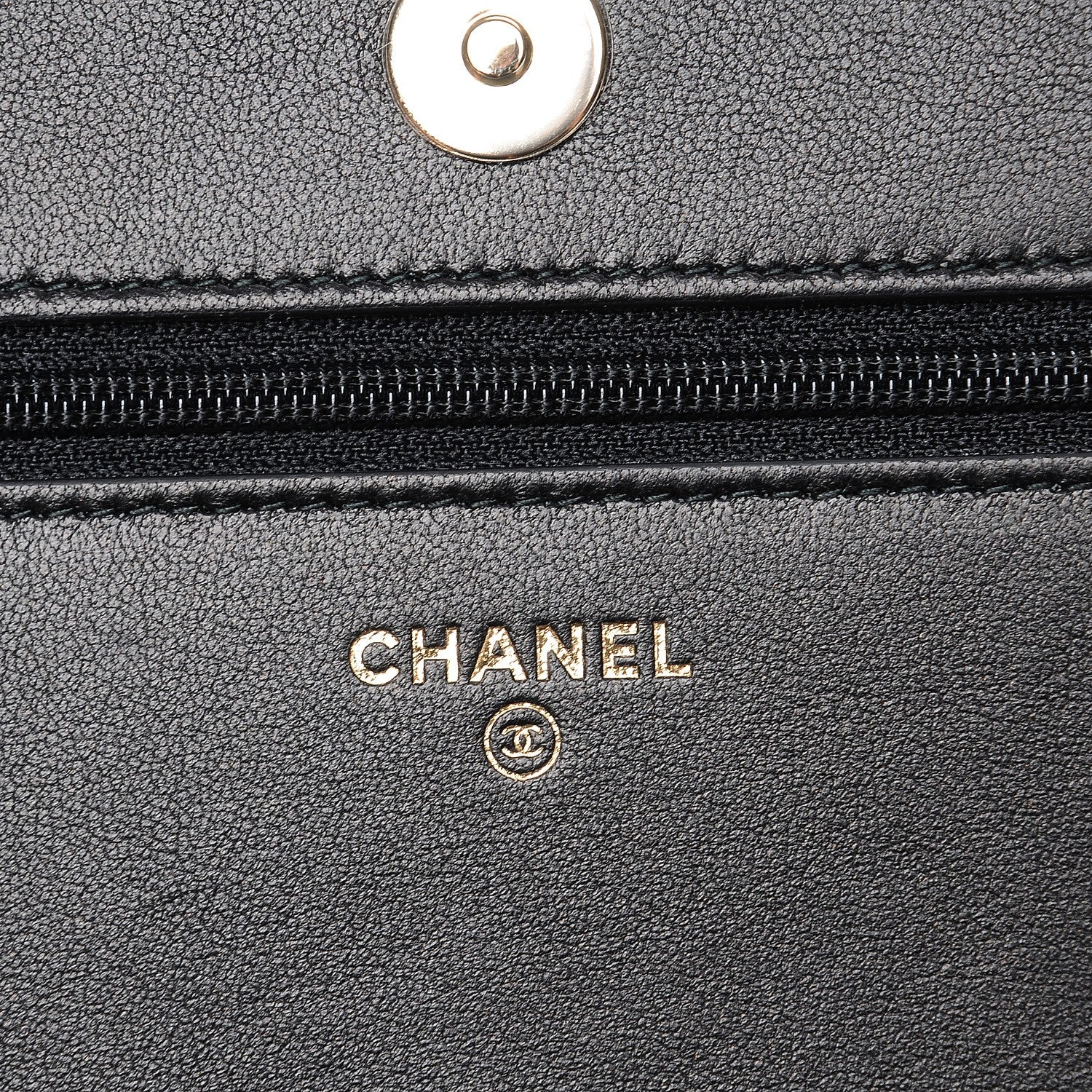 Chanel Velvet Studded Wallet On Chain WOC Black 6 of 9
