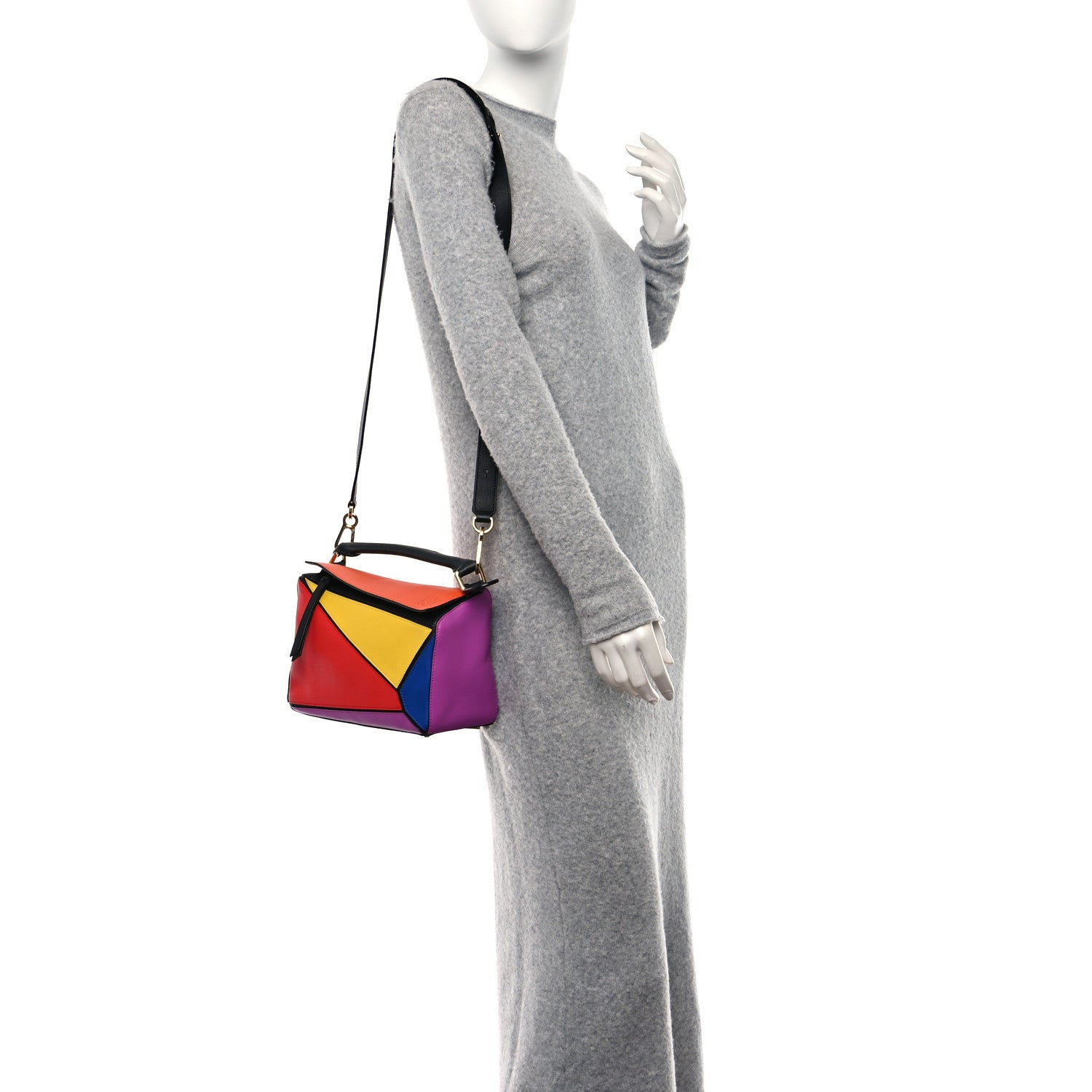 Loewe Calfskin Small Puzzle Bag Multicolor Black 2 of 14