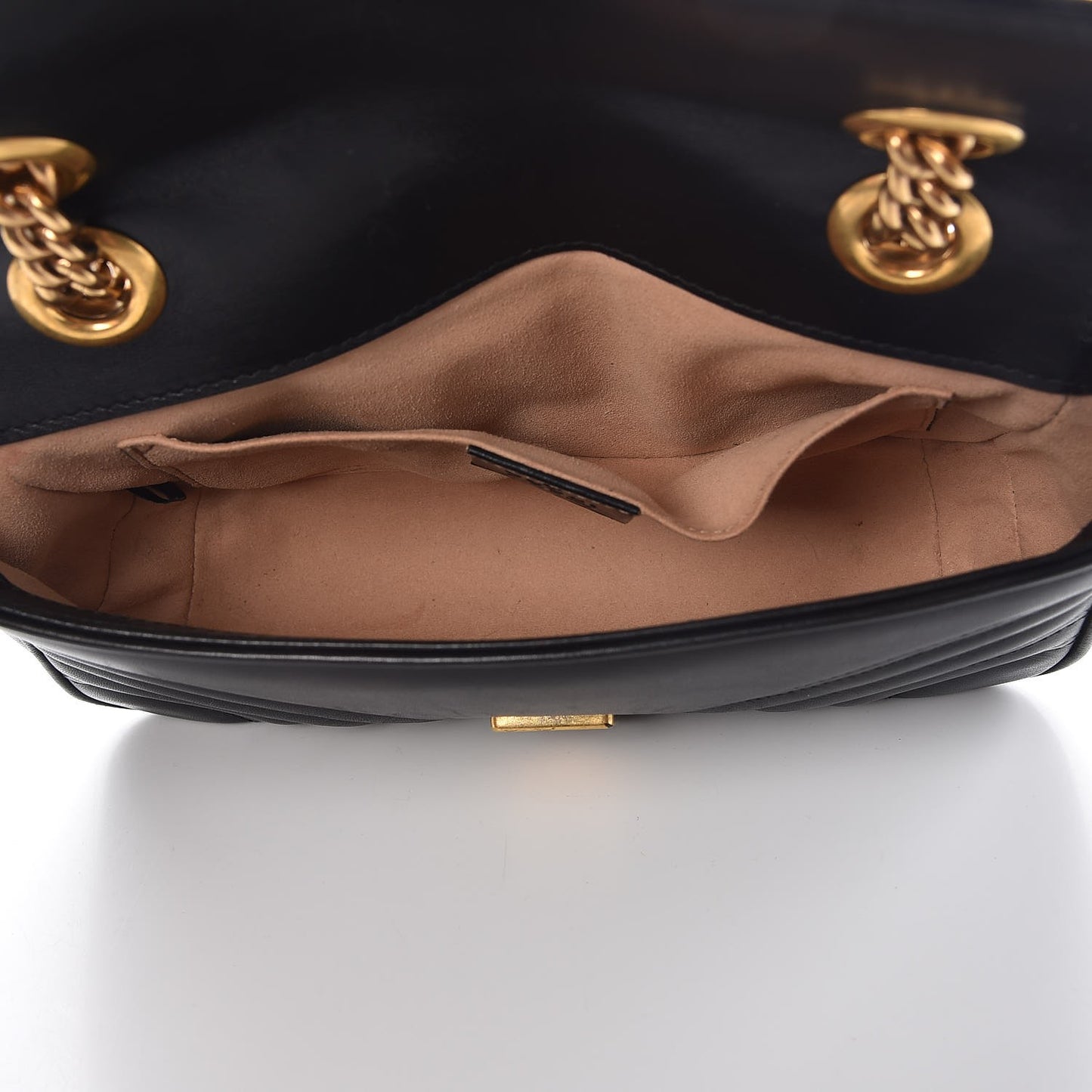 Calfskin Matelasse Mini GG Marmont Shoulder Bag Black