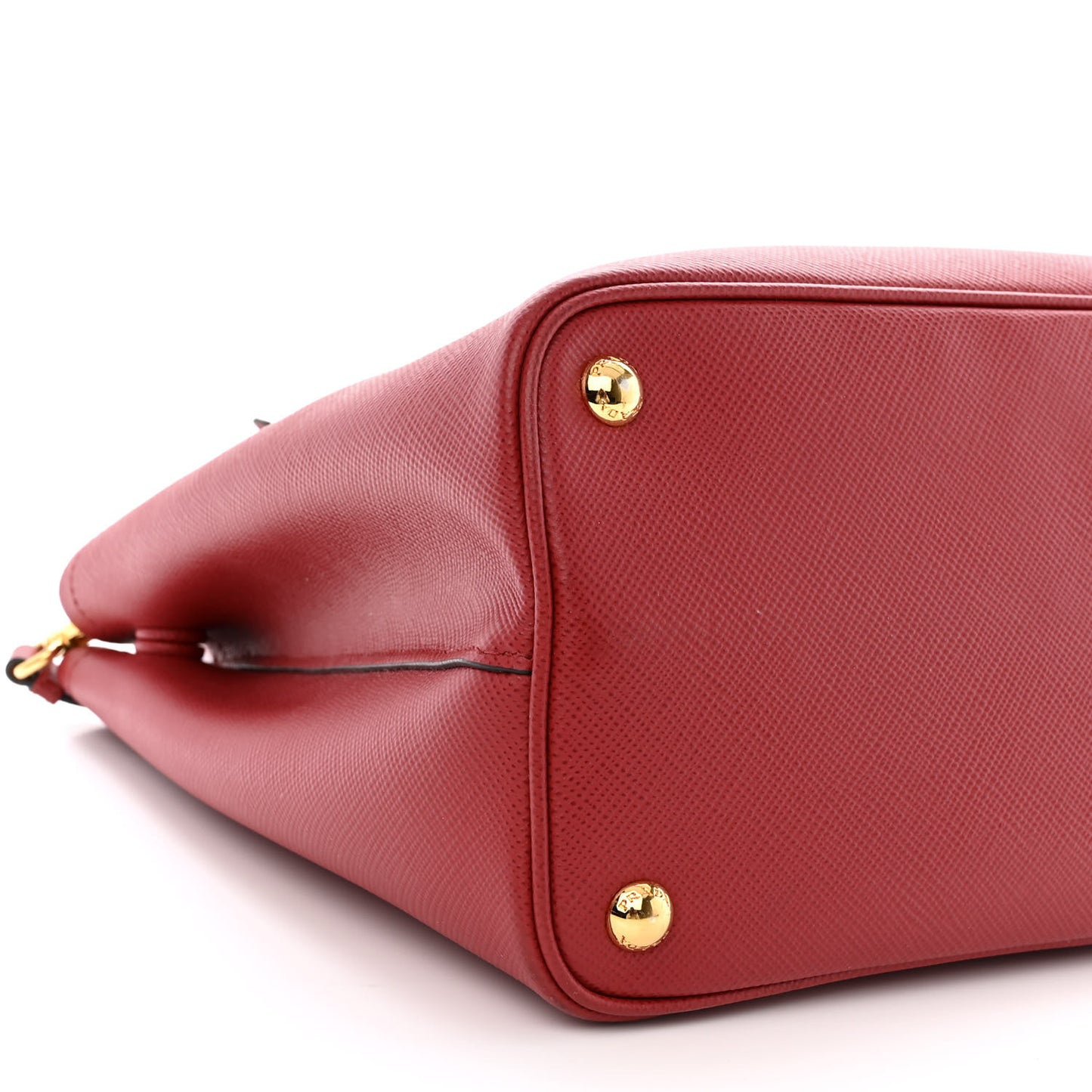 Saffiano Cuir Medium Double Bag Fuoco