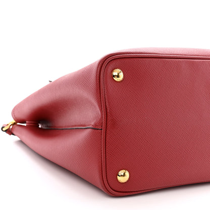 Prada Saffiano Cuir Medium Double Bag Fuoco 11 of 13