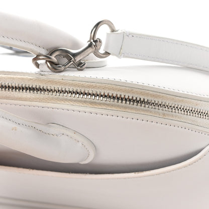 Balenciaga Smooth Calfskin 3D Logo S Ville Top Handle Bag White Screen Blue Black 20 of 20