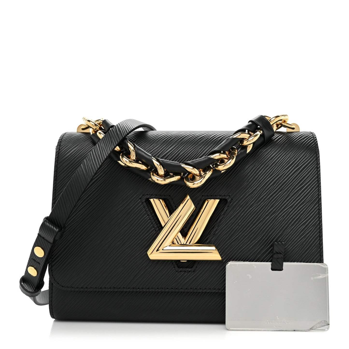 Epi Twist Braided Strap Shoulder Bag MM Black