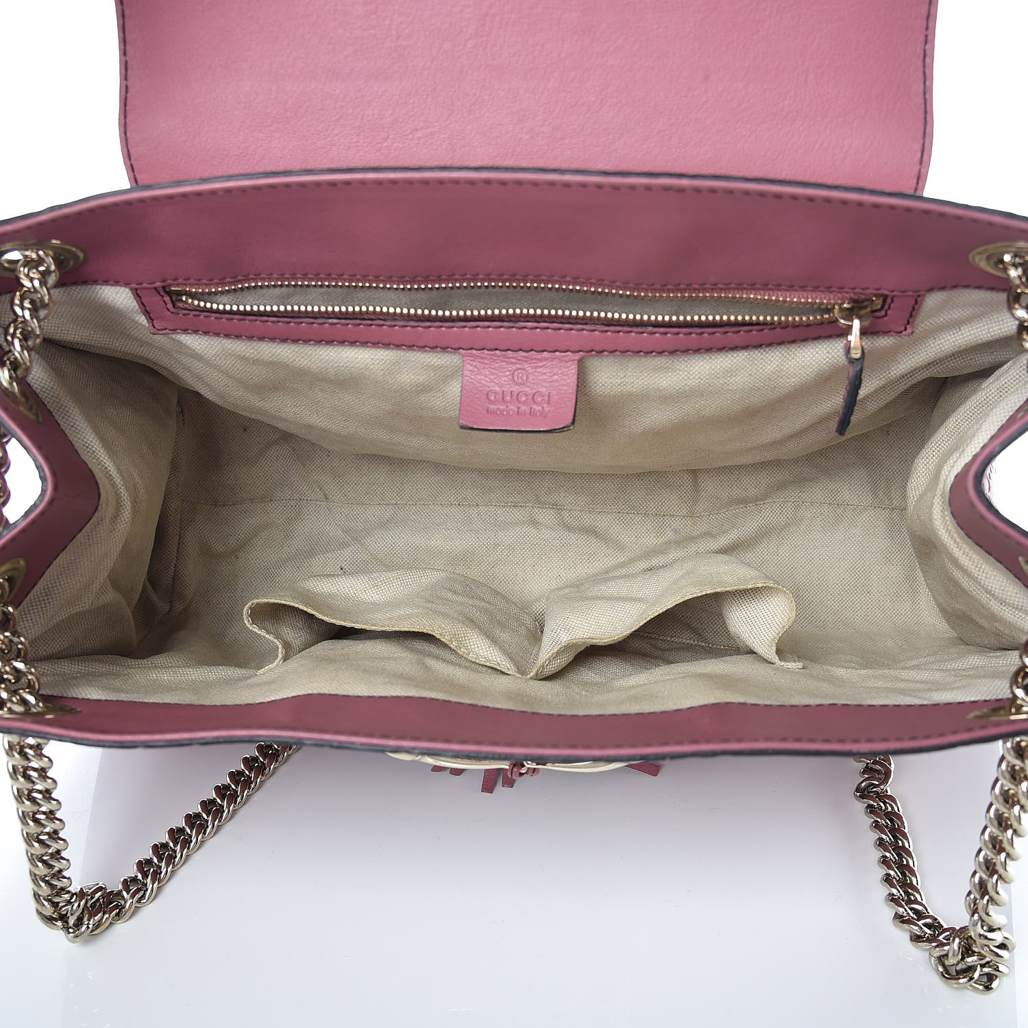 Gucci Guccissima Large Emily Chain Shoulder Bag Peonia Flower 5 of 17