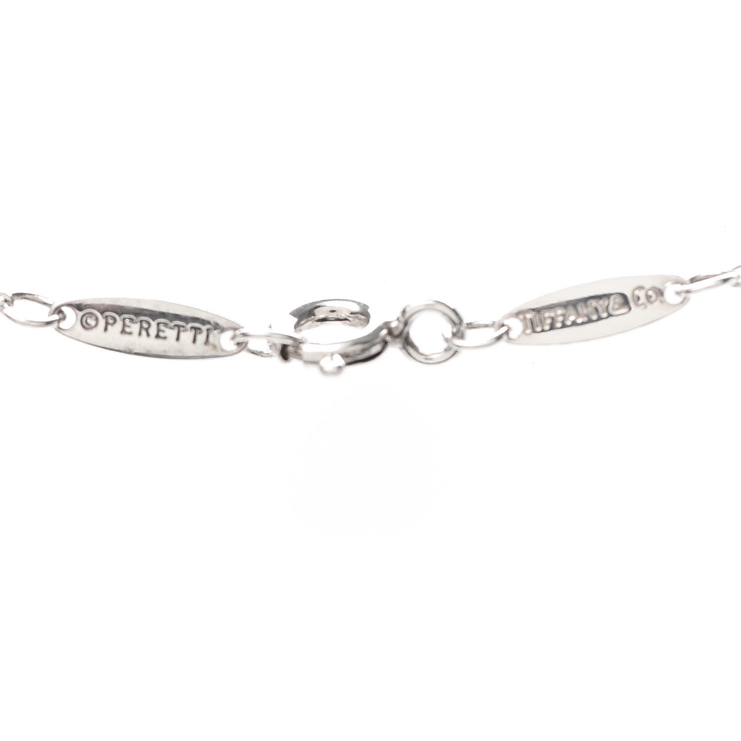 Tiffany Sterling Silver Diamond .05ct Elsa Peretti Diamonds by the Yard Pendant Necklace 5 of 7