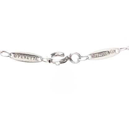Tiffany Sterling Silver Diamond .05ct Elsa Peretti Diamonds by the Yard Pendant Necklace 5 of 7