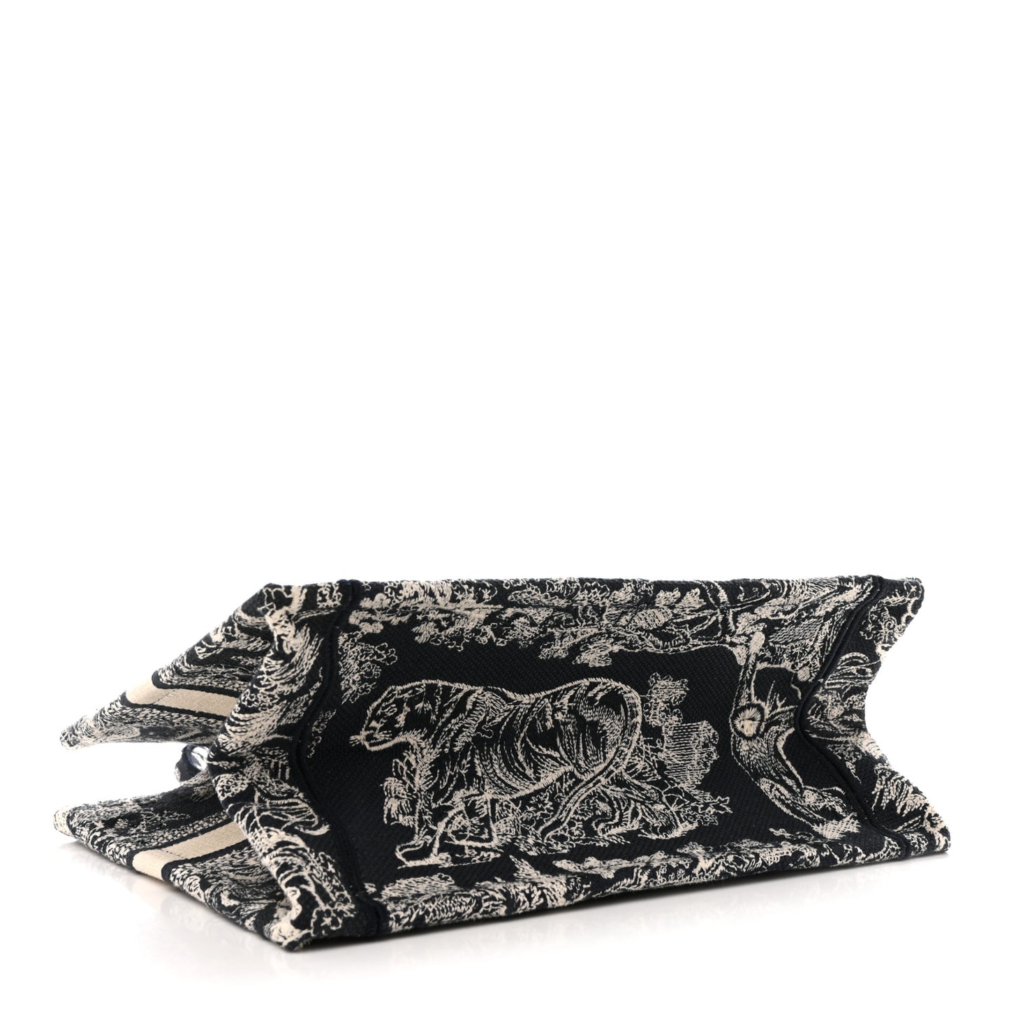 Canvas Embroidered Small Dioriviera Toile De Jouy Book Tote Blue