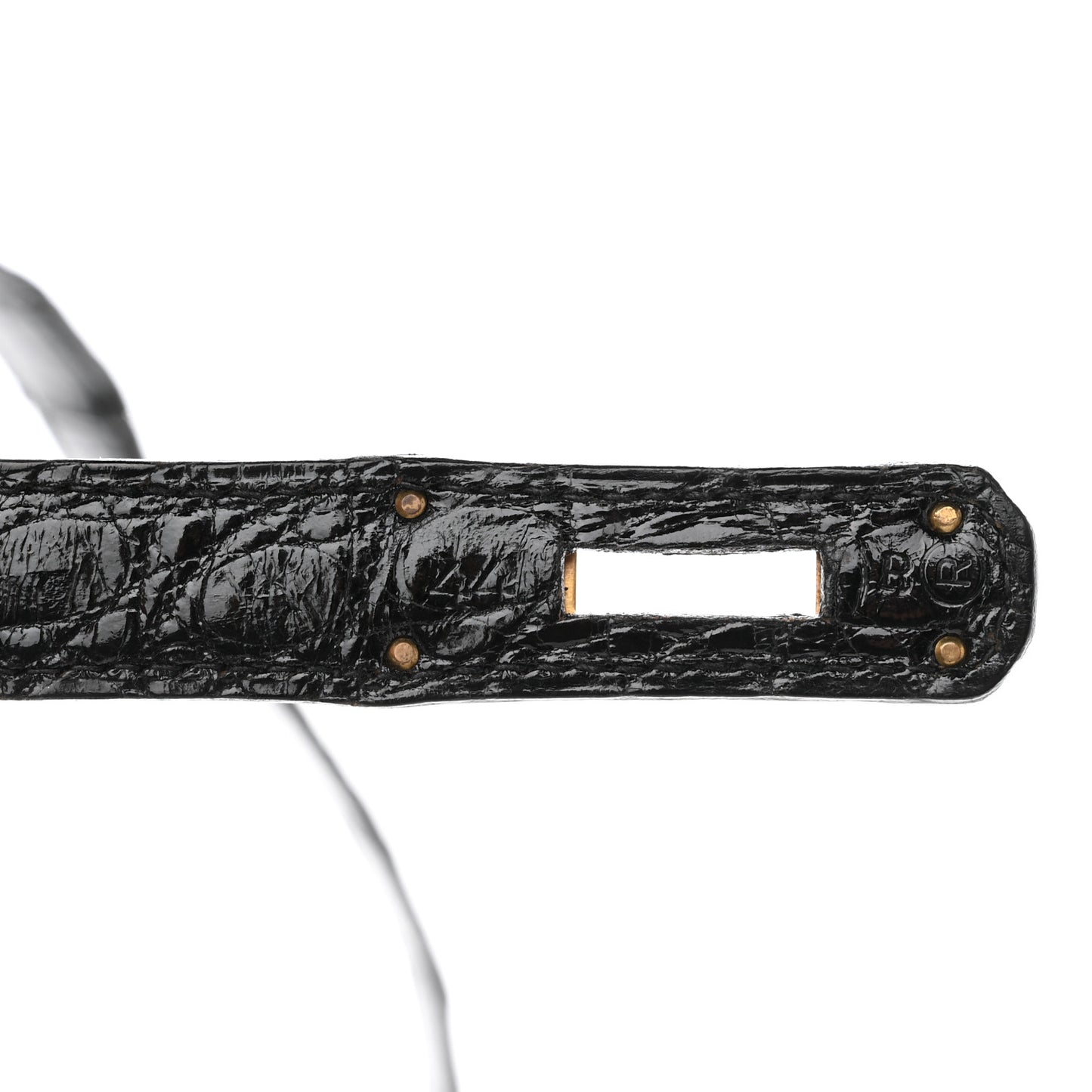 Shiny Alligator Kelly Sellier 32 Black