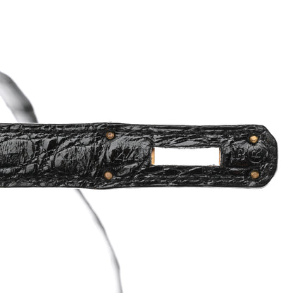 Hermes Shiny Alligator Kelly Sellier 32 Black 7 of 11