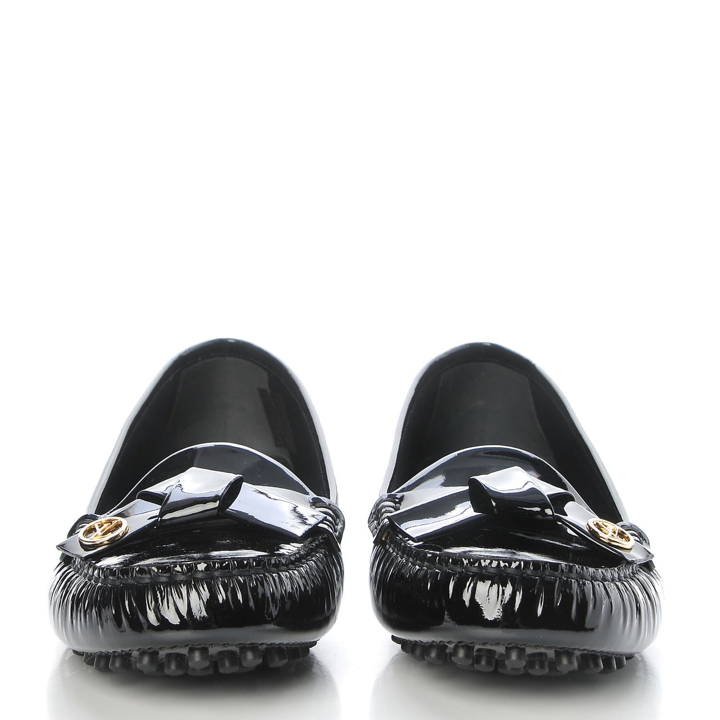 Patent Calfskin Parklane Flat Loafer 39 Black