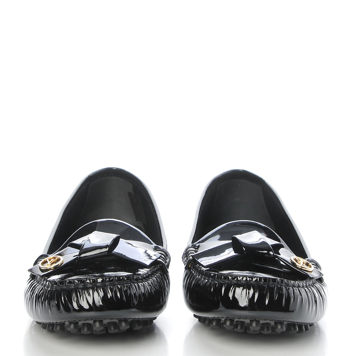 Louis Vuitton Patent Calfskin Parklane Flat Loafer 39 Black 2 of 10