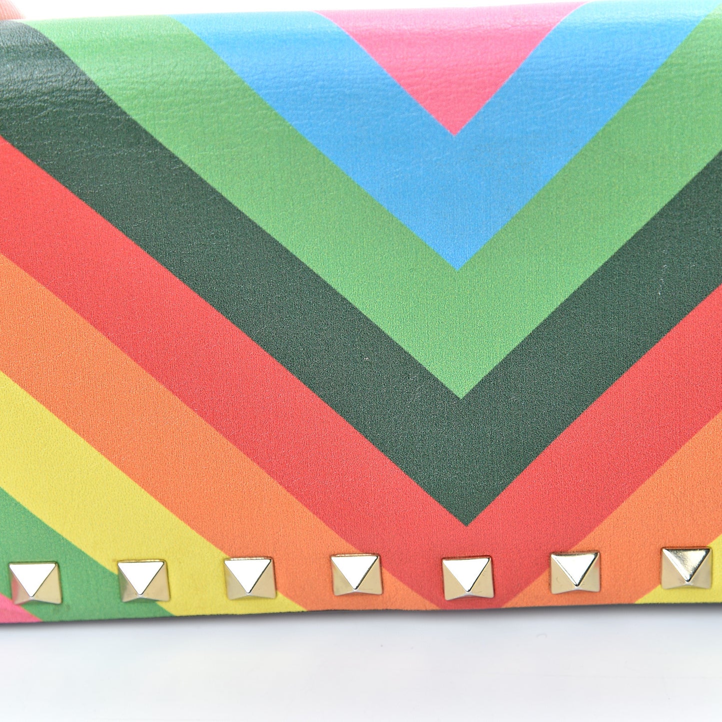 Vitello 1973 Rockstud Wristlet Wallet Multicolor