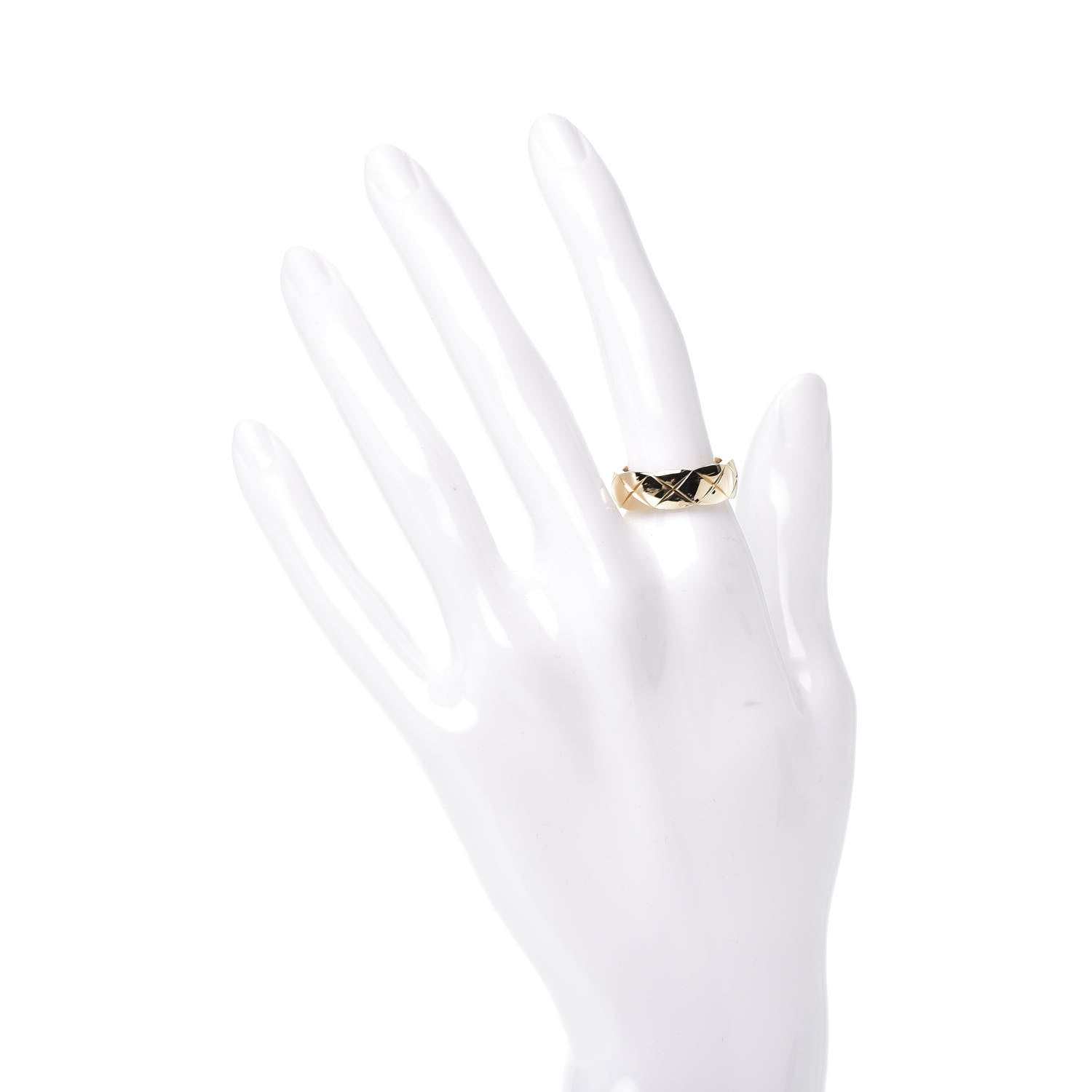 Chanel 18K Yellow Gold Small Coco Crush Ring 54 7 2 of 7