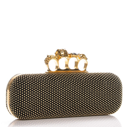 Alexander McQueen Studded Knucklebox Clutch Black 3 of 9